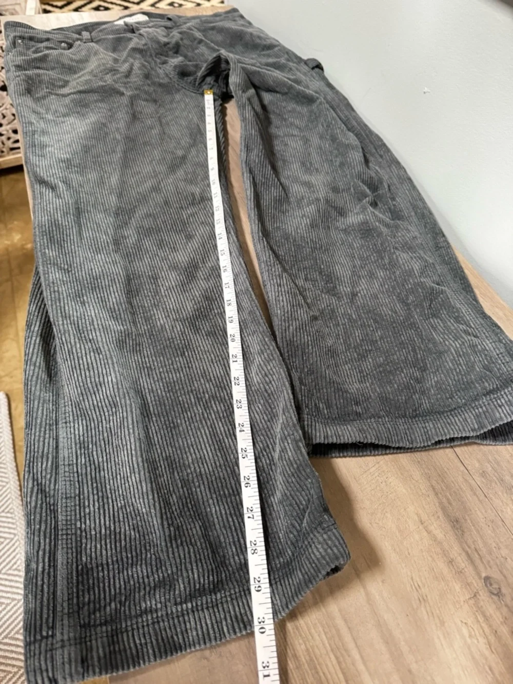 PacSun Men's Dark Gray Corduroy Dylan Baggy Pants - Picture 11 of 12